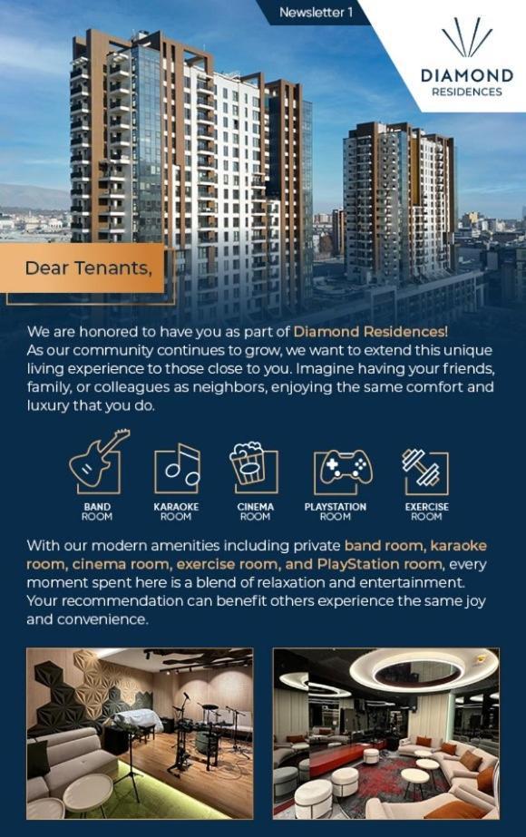 Diamond Residences 10Th Fl. Lux Apt. W/ City View Üsküp Dış mekan fotoğraf